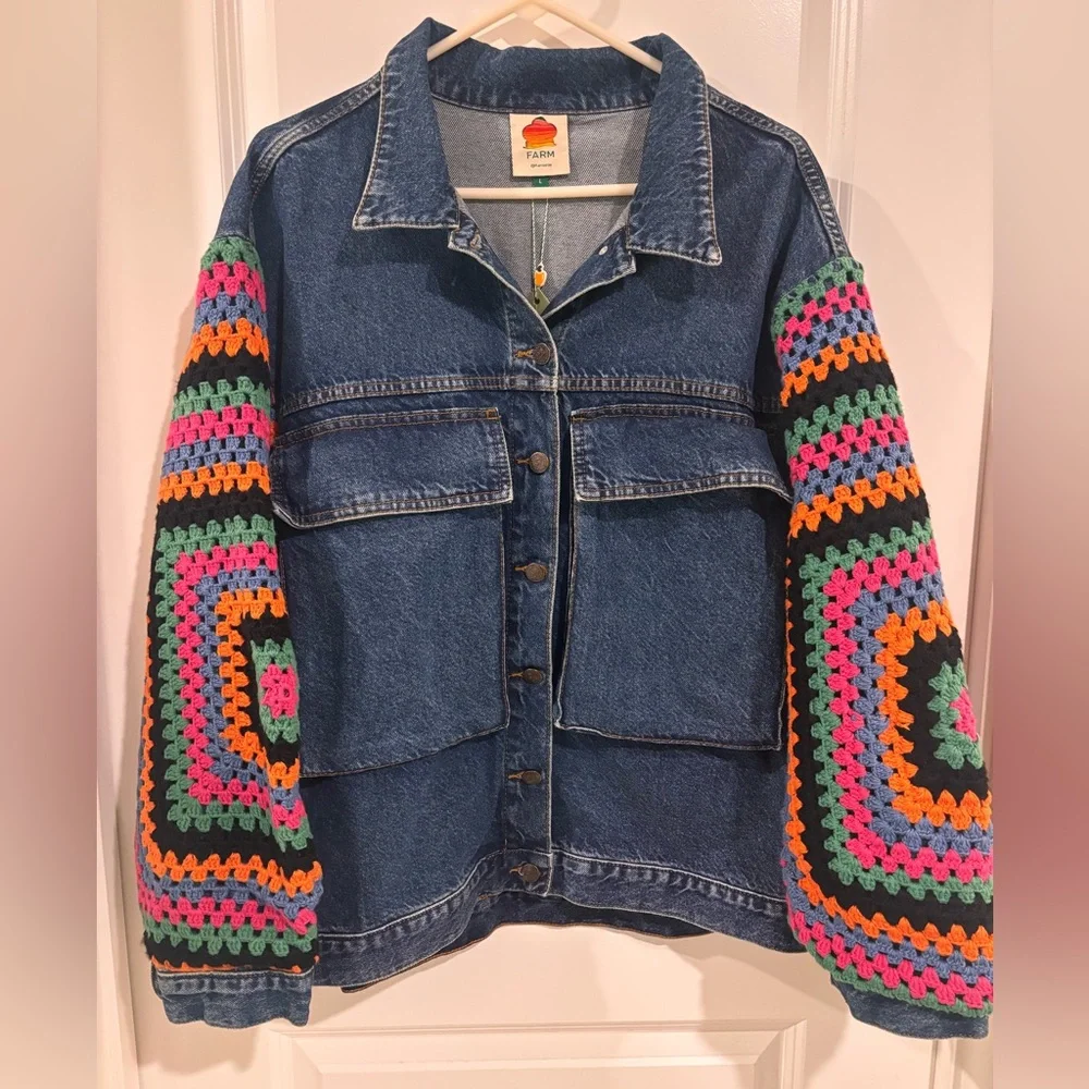 FARM Rio Multicolor Jean Jacket - Picture 3 of 16